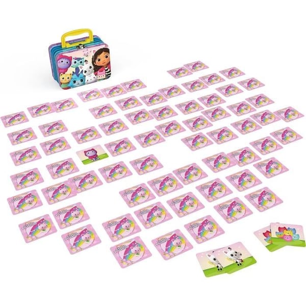 Memo Metal Kuffert Gabby og det Magiske Hus - Hukommelsesspil - 36 Par - SPIN MASTER - Fra 3 år