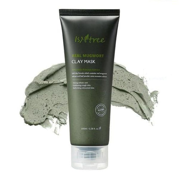 Ansiktsmask - ISNTREE - Real Mugwort Clay Mask - 100ml - Utan alkohol - Mycket torra hudtyper