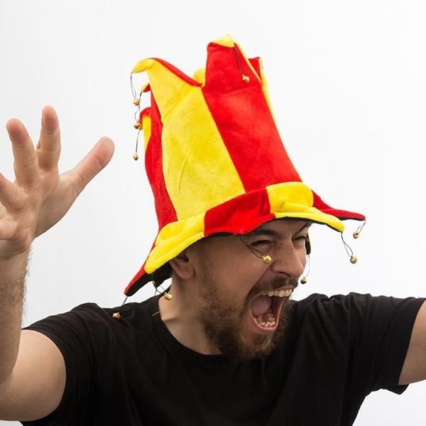 Spanska flaggan Jester Hat - Spanien Supporter kostym