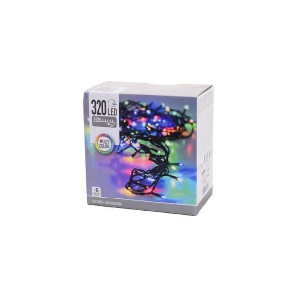 EDM blinkande girlang - Julstämning - flerfärgad - 320 LED-lampor - 32 m - 72086 EDM blinkande girlang - Julstämning - flerfärgad - 320 LED-lampor - 32 m - 72086