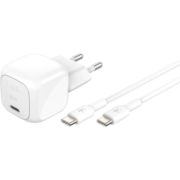 Laddare - Belkin - BoostCharge - 30 W - USB-C Power Delivery - Snabb laddning