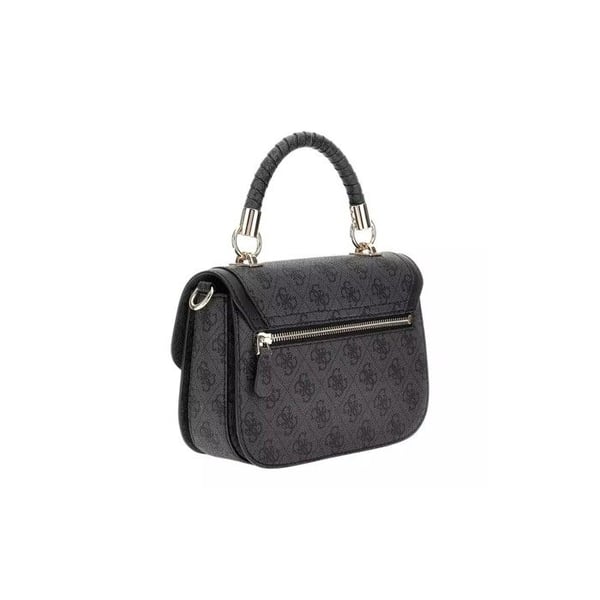 GUESS Axelväska i kolgrått för kvinnor - Orlina Logga Top Handle Flap Bag Kol Logga 290469