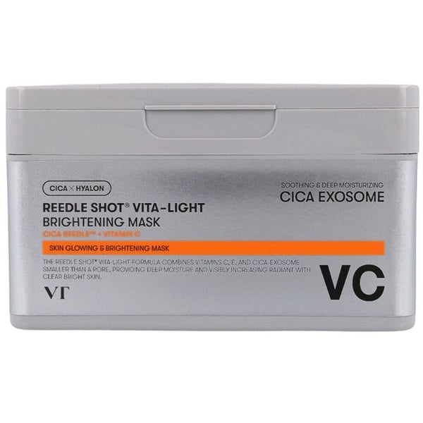 Ansiktsmask - VT COSMETICS - Reedle Shot Vita-Light - 30 stycken - Upplysande - Alkoholfri