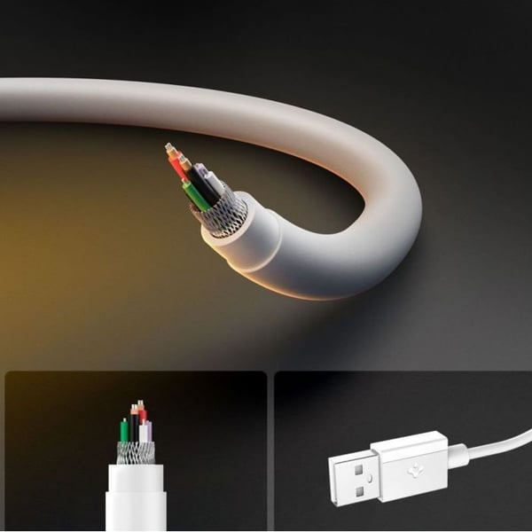Industriell koppling Spigen USB-A - USB-C 1 m Vit (ACA08715)