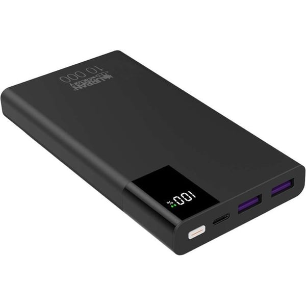 PB Bigee 10K mAh 2 USB A+USB C Svart