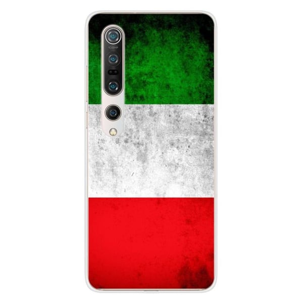 1001Coques - Silikonfodral kompatibelt med Xiaomi Mi 10 Mi 10 Pro - Mönster italienska flaggan - Originaldesign tryckt i Frankrike