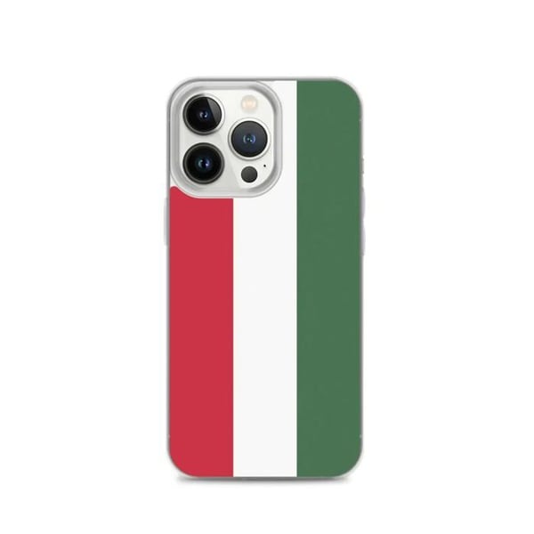 Mobilskal – Ungerns flagga – Kompatibel med iPhone 13 Pro – Mjuk fodral – Slitstark och stötresistent - Silikon - Pixelforma