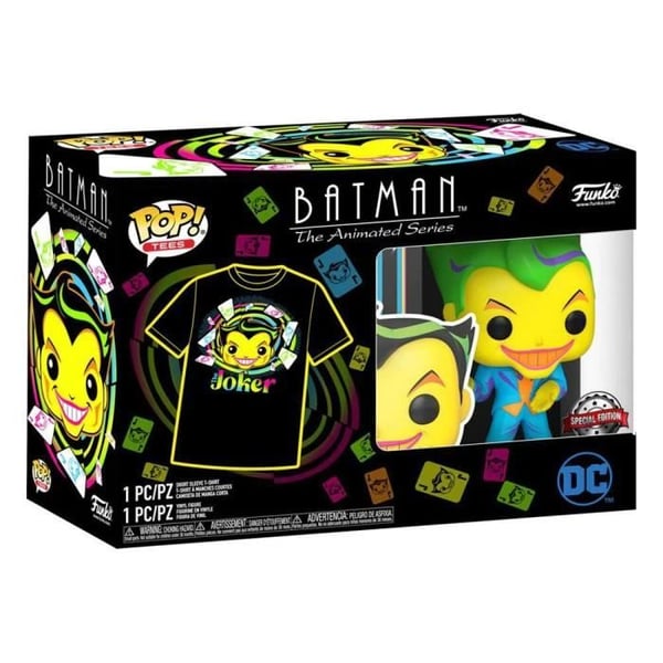 Pack t-shirt och figurine - FUNKO - Joker - Storlek M - Unisex - Vit