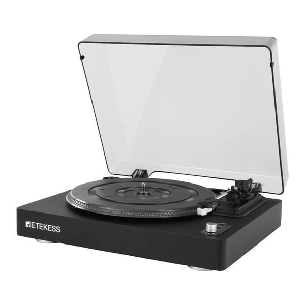 Retekess TR643 Trådlös Bluetooth vinylspelare, Audio-technica, Rörlig magnetnål, AUX-utgång 3,5 mm, RCA, räckvidd 10 meter