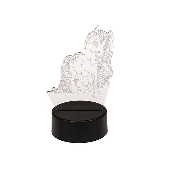 Unicorn nattljus 3D-effekt lampa med färgförändring