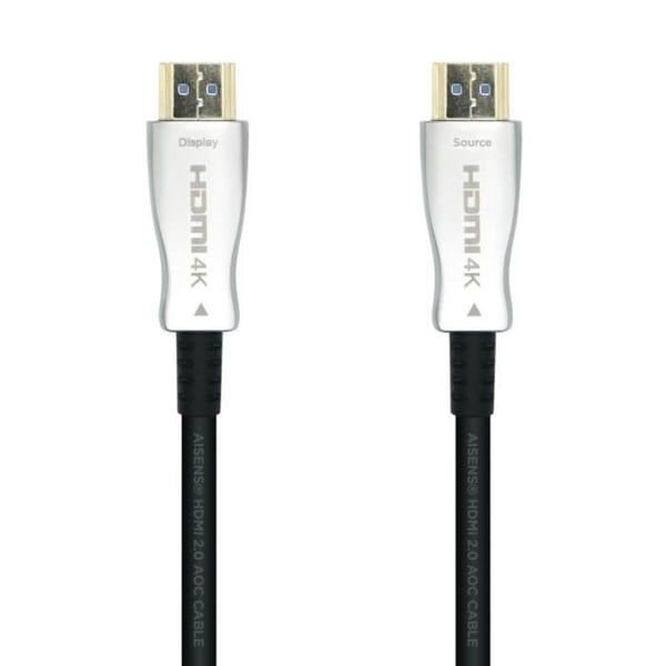 Aisens V2.0 AOC Premium 4K High Speed HDMI-kabel Svart 20m