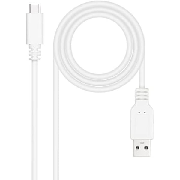 USB 2.0-kabel - NANO KABEL - 10.01.2101-L150 - 1,5 m - Snabbladdning 3A - USB-C/M-A/M