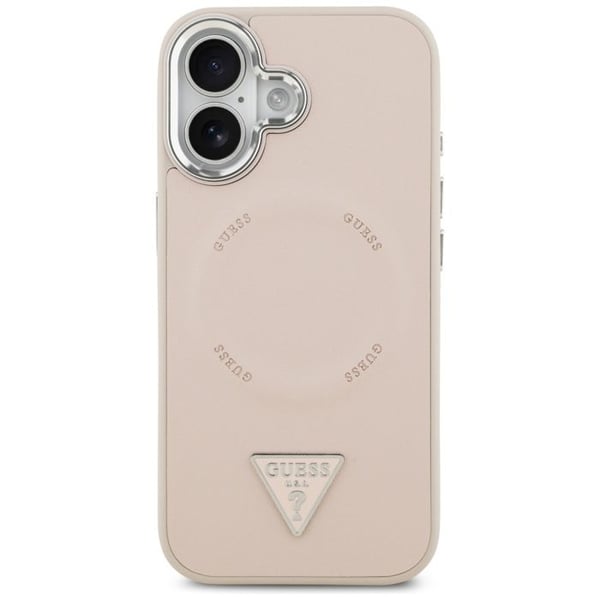 Coque Guess Hardcase Triangle Logo MagSafe för iPhone 17 - Rosa