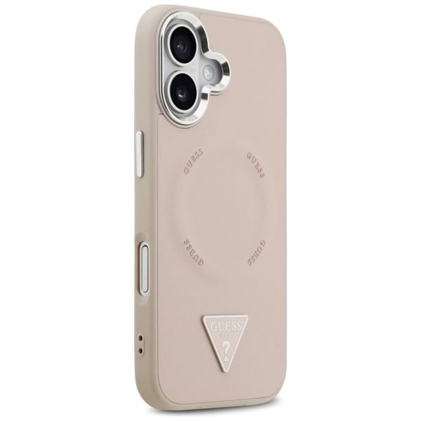 Coque Guess Hardcase Triangle Logo MagSafe för iPhone 17 - Rosa