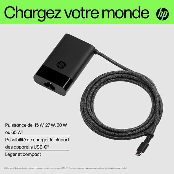 HP USB-C 65W bärbar laddare