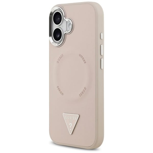 Coque Guess Hardcase Triangle Logo MagSafe för iPhone 17 - Rosa