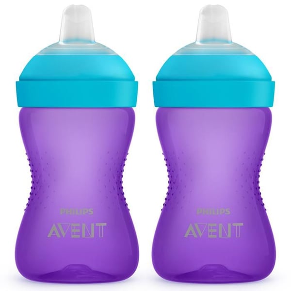 Set med 2 babykoppar - Philips Avent - SCF80202 - mjuk spillfri pip 300ml 9m+