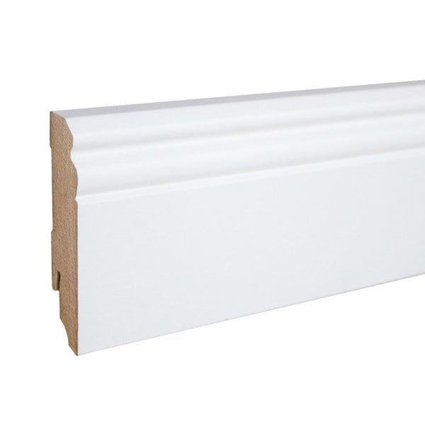 PROVISTON profilerad sockel MDF 19 x 80mm profilerad sockel melamin vit