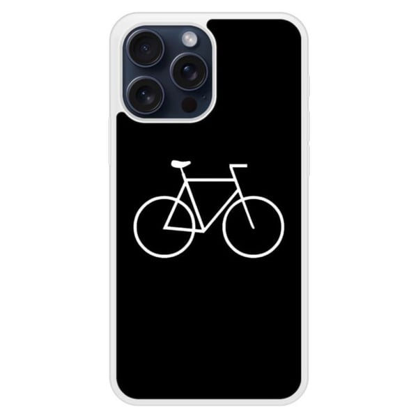 Förstärkt silikonfodral med tryck, kompatibelt med Apple iPhone 15 Pro Max Bike Hipster