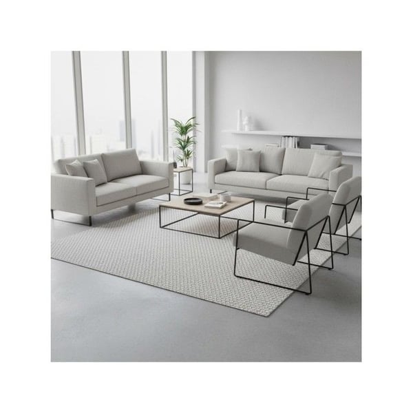 Matta - MELIS HOME - 120x160 cm - Bouclé 6 mm - Kräm - Motståndskraftig i gångområden