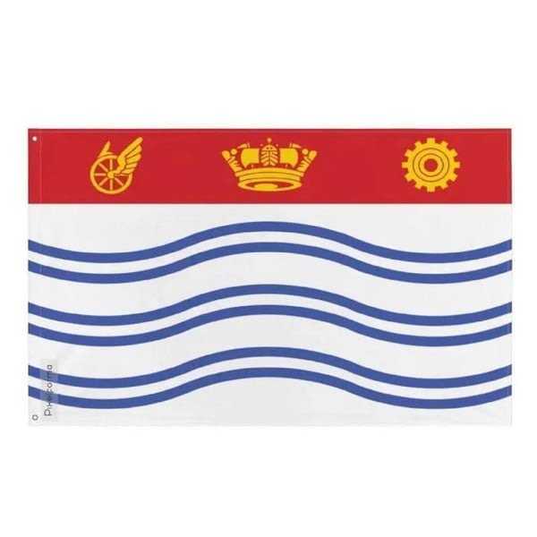 Fana Barrie – 192 x 288 cm – Hållbar polyester – 2 öglor i metall – Inomhus / Utomhus – Pixelforma