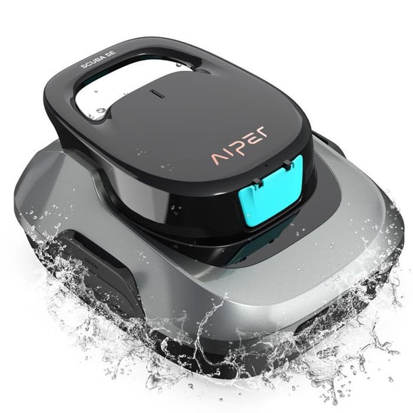 AIPER Scuba SE Pool Robot, trådlös pooldammsugare, 90 minuters driftstid, automatisk dockning, idealisk för ovanmarkspooler upp till 80 m²