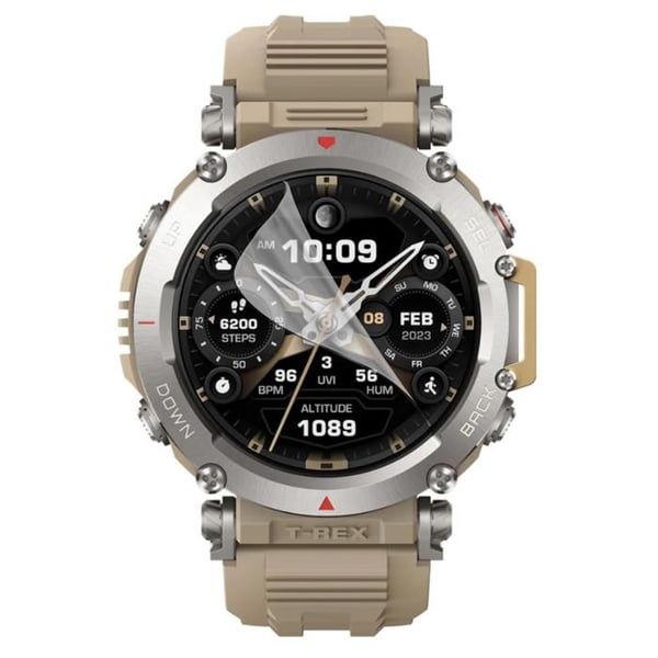 Skydd för skärm till Amazfit T-Rex Ultra [Pack 6] Hållbart Ultra Tunt Plastskydd Phonillico®