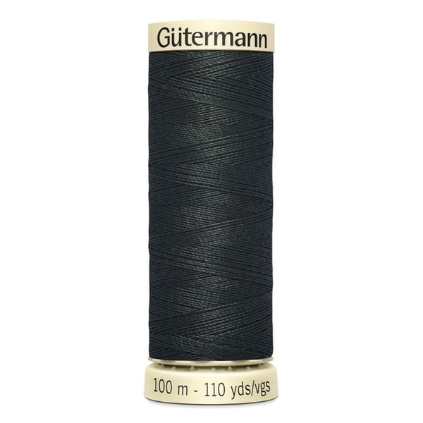 Förpackning med 5 spolar 100m Tråd 100% polyester Gutermann Ref 788988 - Att 755 - kol svart
