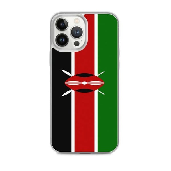 Mobilskal - PIXELFORMA - Kenyas flagga - Kompatibel med iPhone 13 Pro Max - Mjuk - Stötsäker - Silikon