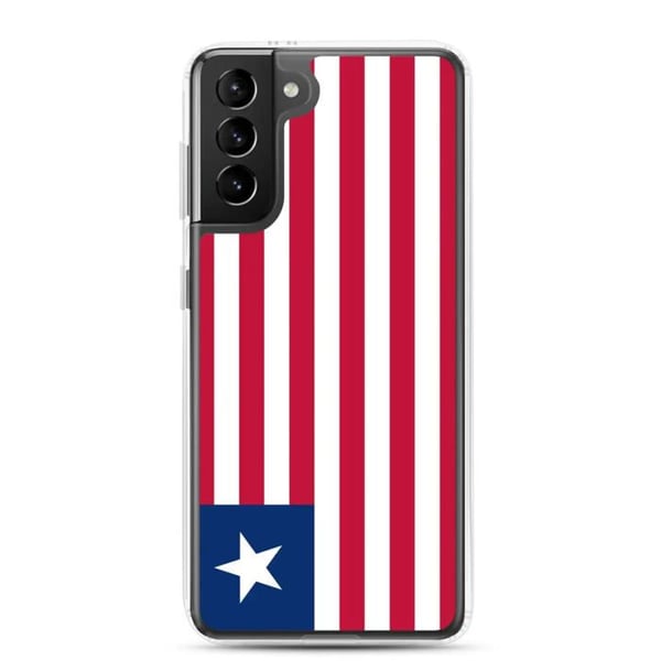 Telefonfodral – Liberia flagga – Kompatibel med Samsung Galaxy S10e – Mjuk fodral – Slitstark och stöttålig – Pixelforma