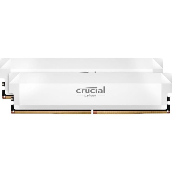 CRUCIAL Minne RAM DDR5 PRO - Överclockingutgåvan - Kit 64GB (2 x 32GO) - 6400 MT/s - CL40 - UDIMM - Vit