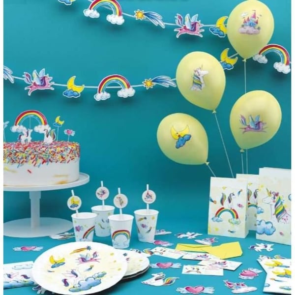 Girland - LILLA CLOWNEN - Pirater - 8 vimplar - 3,6 meter - Flerfärgad