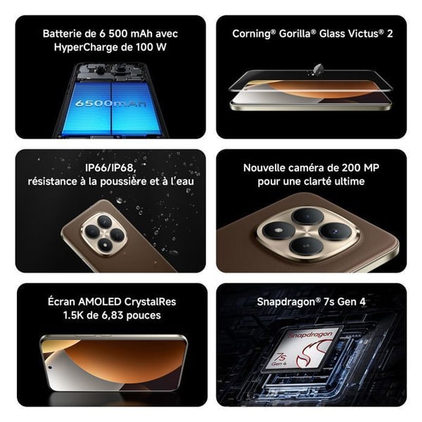 Smartphone - XIAOMI - Redmi Note 15 Pro+ 5G - 12 GB RAM - 512 GB - 200 MP kamera