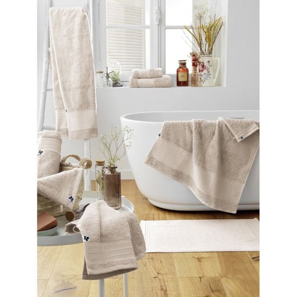 Duschhandduk "Garance" 70 x 130 cm / 100% Ekologisk Bomull / 600 gr/m² l'Effet Papillon - Garance Pampa