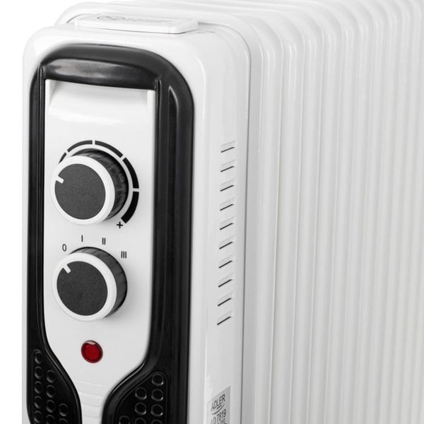 Olievarmer - ADLER - AD 7816 - 2000W - 9 finner - Hvid