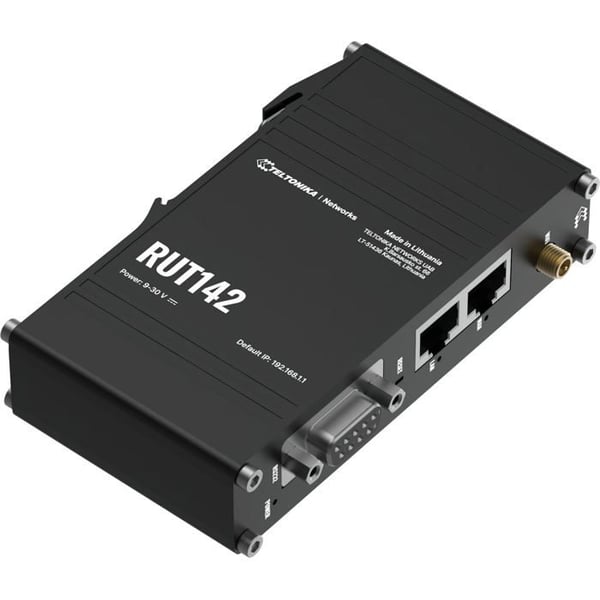 Industriell router - Teltonika - RUT142 - RS232 - Wi-Fi 4 - Aluminium