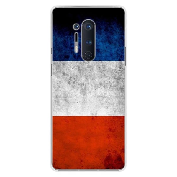 1001Coques - Silikonfodral kompatibelt med OnePlus 8 Pro - Mönster franska flaggan - Originaldesign tryckt i Frankrike