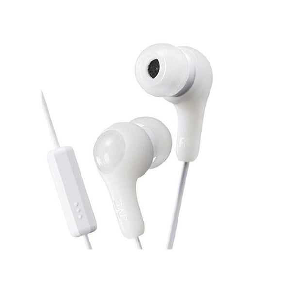 GUMY PLUS: In-ear hörlurar med mikrofon och fjärrkontroll - kompatibla med iOS och Android, neodymmagnet 11 mm - Vit