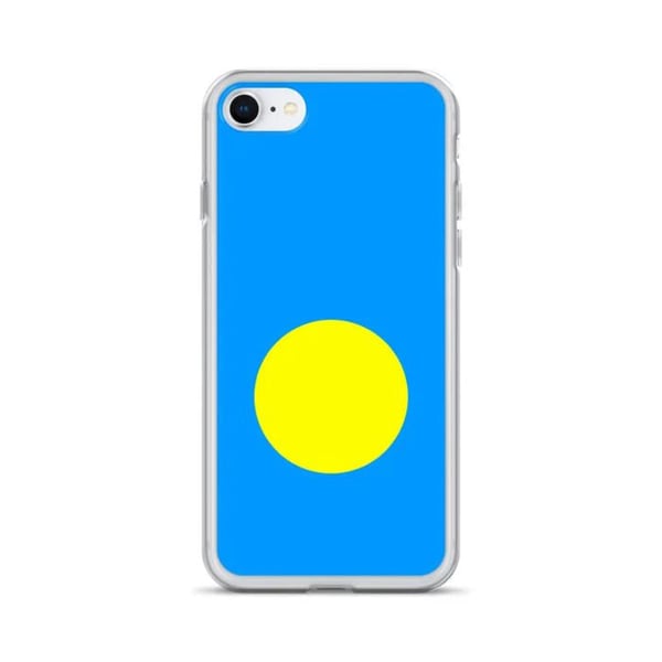 Mobilchassi – Palauernas flagga – Kompatibel med iPhone 6S – Mjukt fodral – Slitstarkt och stöttåligt – Silikon – Pixelforma