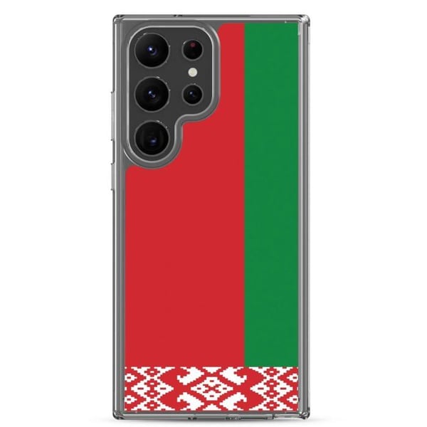 Mobilskal – Vitryska flaggan – Kompatibel med Samsung Galaxy S23 – Mjuk sitt – Stöttålig och stötsäker – Pixelforma