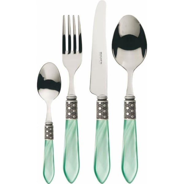 Bestickeset - Casa Bugatti - Modell OPTICAL - 49 delar - Wengéträ - Ivorypärla