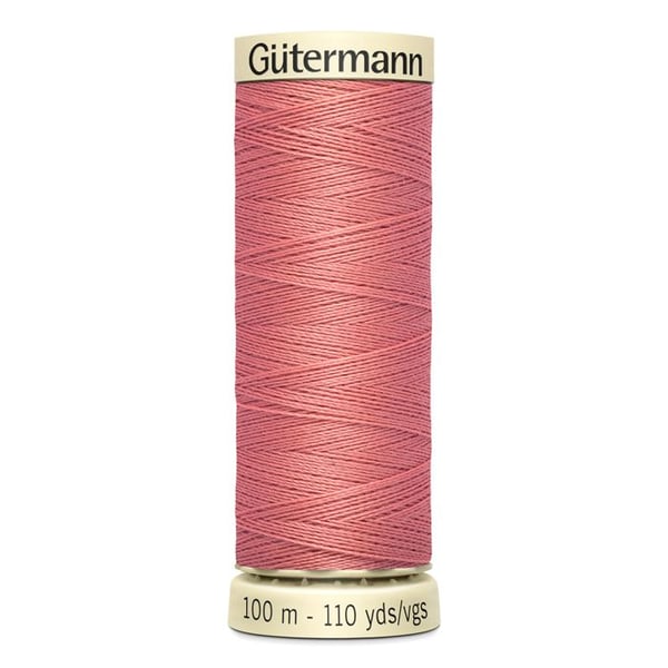 Tråd för sömnad 100% polyester Gutermann 1 Spole - Tjocklek 80 - ljus vintage rosa