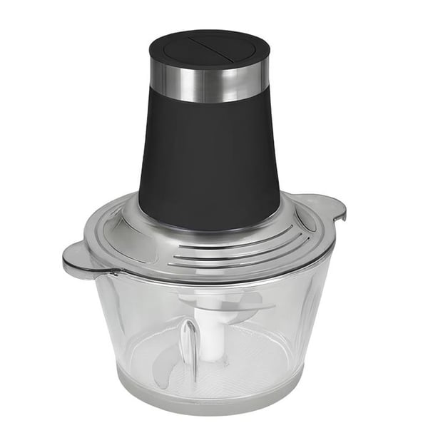 Elektrisk Hackare 300W 3 liter 2 Hastigheter med Transparent Svart Glasbowl