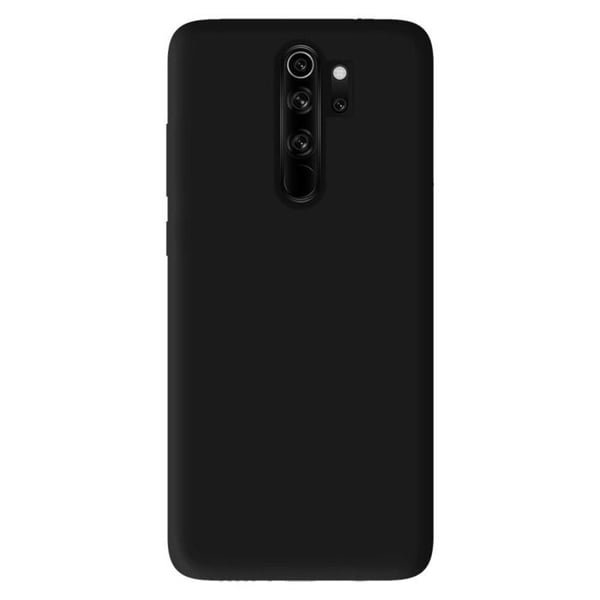 Vanligt mattsvart silikonfodral som är kompatibelt med Xiaomi Redmi Note 8 Pro
