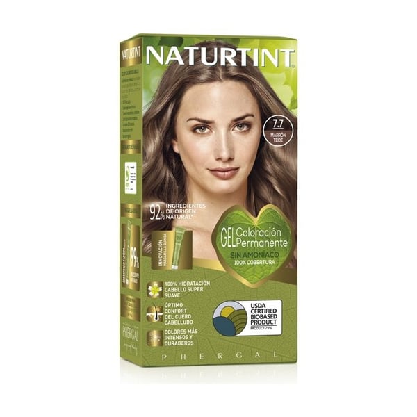 Naturtint 7.7 cHÂTAIN TEIDE | Permanent färgning | 100% Täckning av Grått Hår | Naturlig och Långvarig Färg