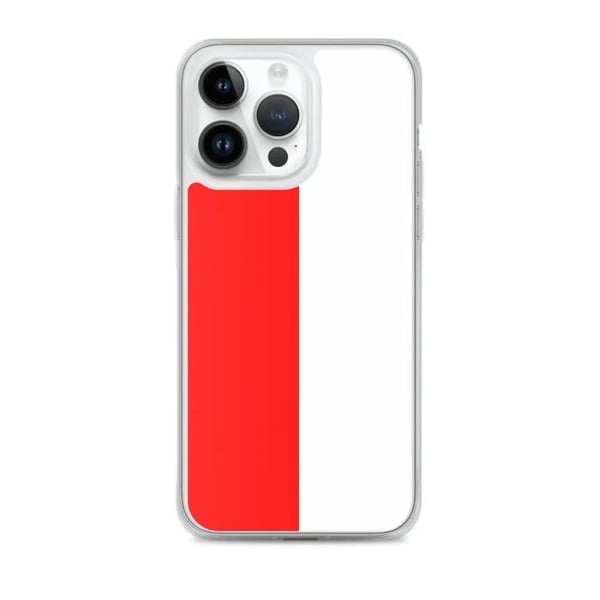 Mobilskal – Indonesiens flagga – Kompatibel med iPhone 14 Pro Max – Flexibelt skydd – Stöttålig och chockresistent – Pixelforma