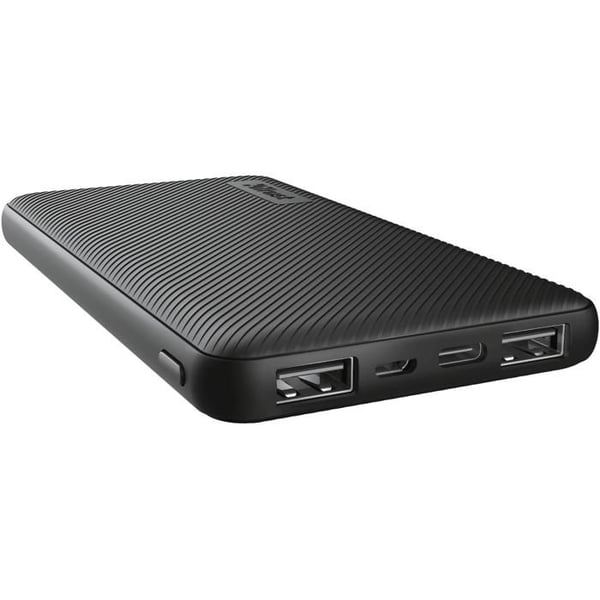 Externt batteri - Trust - Primo - 10000mAh - Ultratunt - 3 ingångar - USB-C