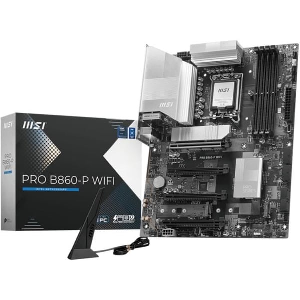 Moderkort - MSI - PRO B860-P WIFI - LGA 1851 - DDR5-SDRAM - Wi-Fi 7 - ATX
