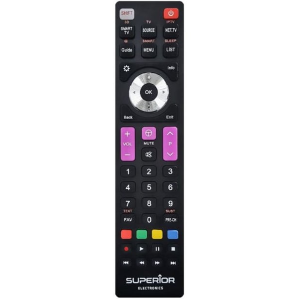Universell fjernkontroll - IKAZA - THOMSON & TCL - Kompatibel 3D - Klar til bruk - Svart