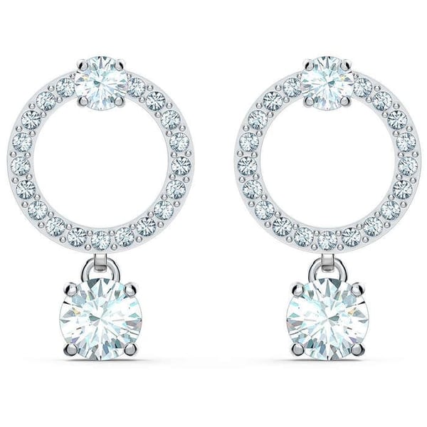 Örhängen - Swarovski - Attract - Metall - Grå - Kristall